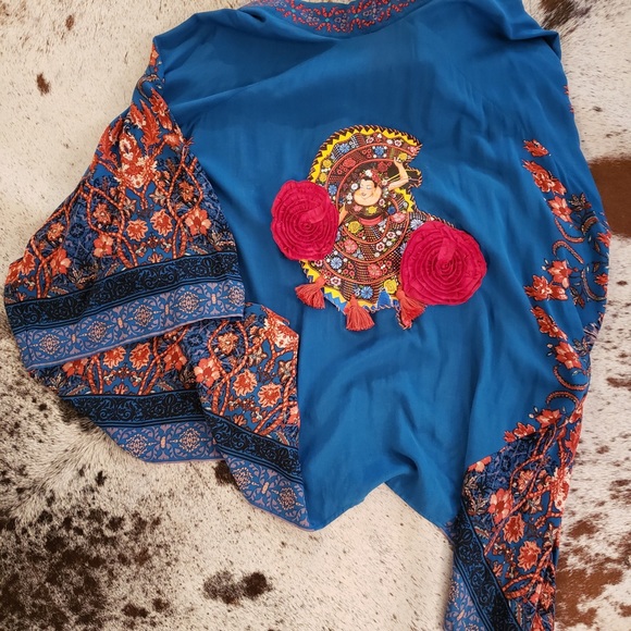 Copper Feather Design! Fiesta Kimono 👘 - Picture 2 of 2